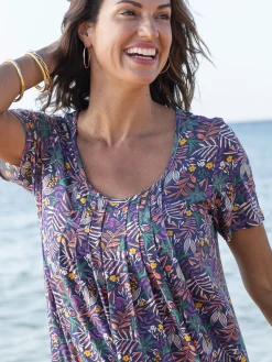 Femme Daxon Tunique en maille avec plis d'aisance