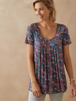 Femme Daxon Tunique en maille avec plis d'aisance