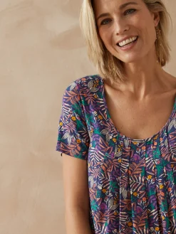 Femme Daxon Tunique en maille avec plis d'aisance