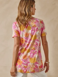 Femme Daxon Tunique en maille avec plis d'aisance