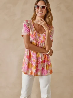 Femme Daxon Tunique en maille avec plis d'aisance