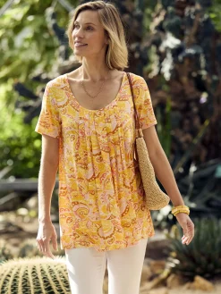 Femme Daxon Tunique en maille avec plis d'aisance