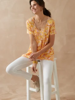 Femme Daxon Tunique en maille avec plis d'aisance