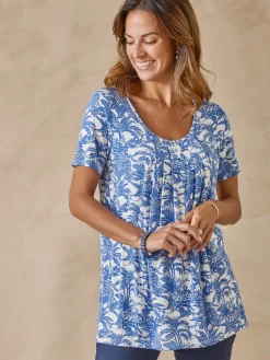 Femme Daxon Tunique en maille avec plis d'aisance