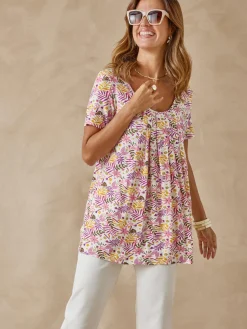 Femme Daxon Tunique en maille avec plis d'aisance