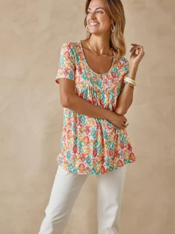 Femme Daxon Tunique en maille avec plis d'aisance