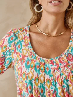 Femme Daxon Tunique en maille avec plis d'aisance