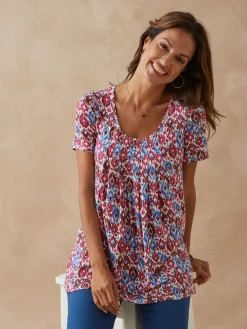 Femme Daxon Tunique en maille avec plis d'aisance