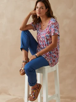 Femme Daxon Tunique en maille avec plis d'aisance