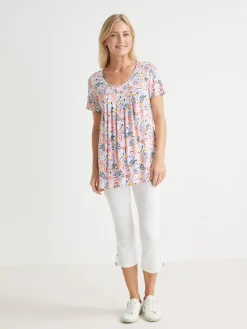 Femme Daxon Tunique en maille avec plis d'aisance