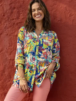 Femme Daxon Tunique longue entièrement boutonnée