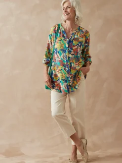 Femme Daxon Tunique longue entièrement boutonnée