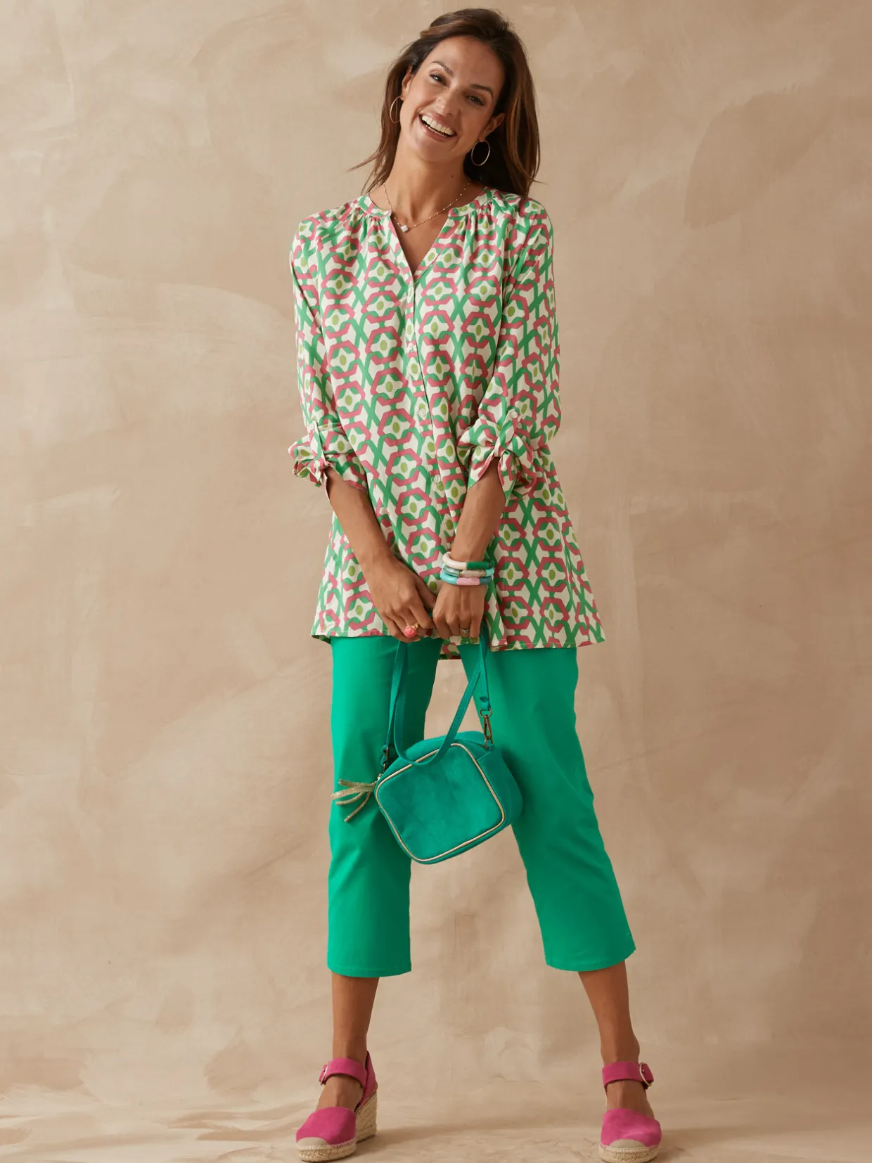 Femme Daxon Tunique longue entièrement boutonnée