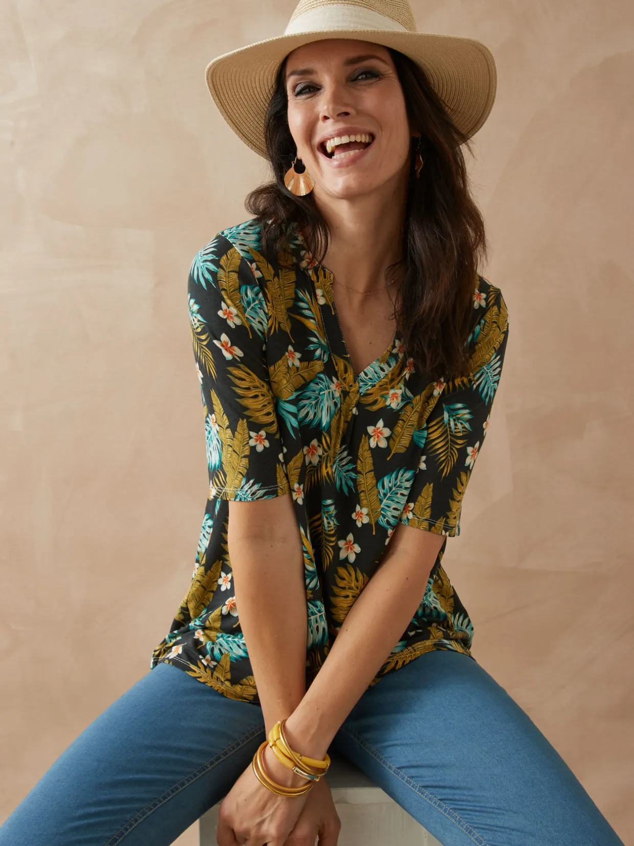 Femme Daxon Tunique maille fluide coupe confort