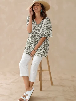 Femme Daxon Tunique évasée élastiquée taille