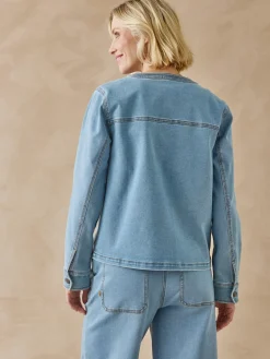 Femme Daxon Veste denim encolure ronde