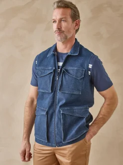 Homme Daxon Veste en jean sans manches