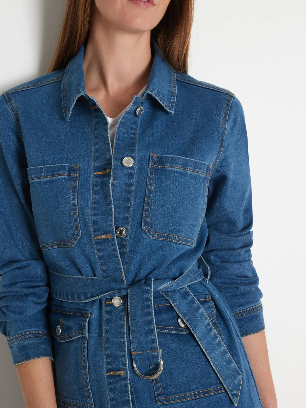 Femme Daxon Veste saharienne en denim