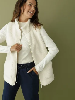 Femme Daxon Veste sans manches sherpa moumoute