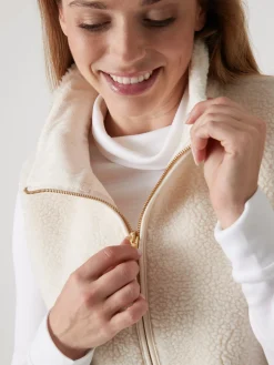 Femme Daxon Veste sans manches sherpa moumoute