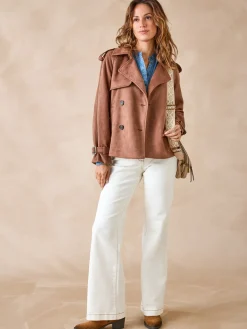 Femme Daxon Veste style trench en suédine