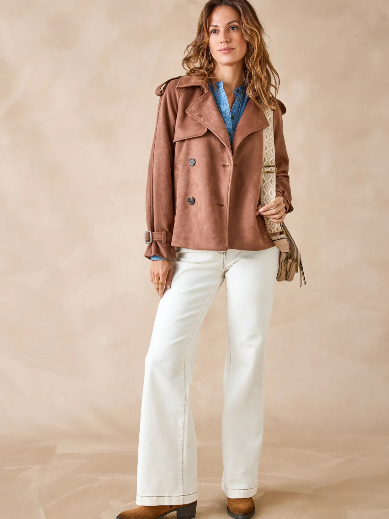 Femme Daxon Veste style trench en suédine