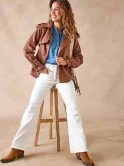 Femme Daxon Veste style trench en suédine