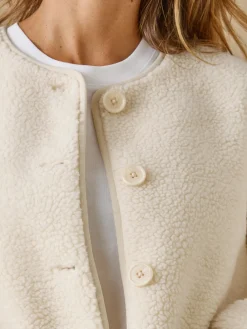 Femme Daxon Veste teddy sherpa moumoute chaude